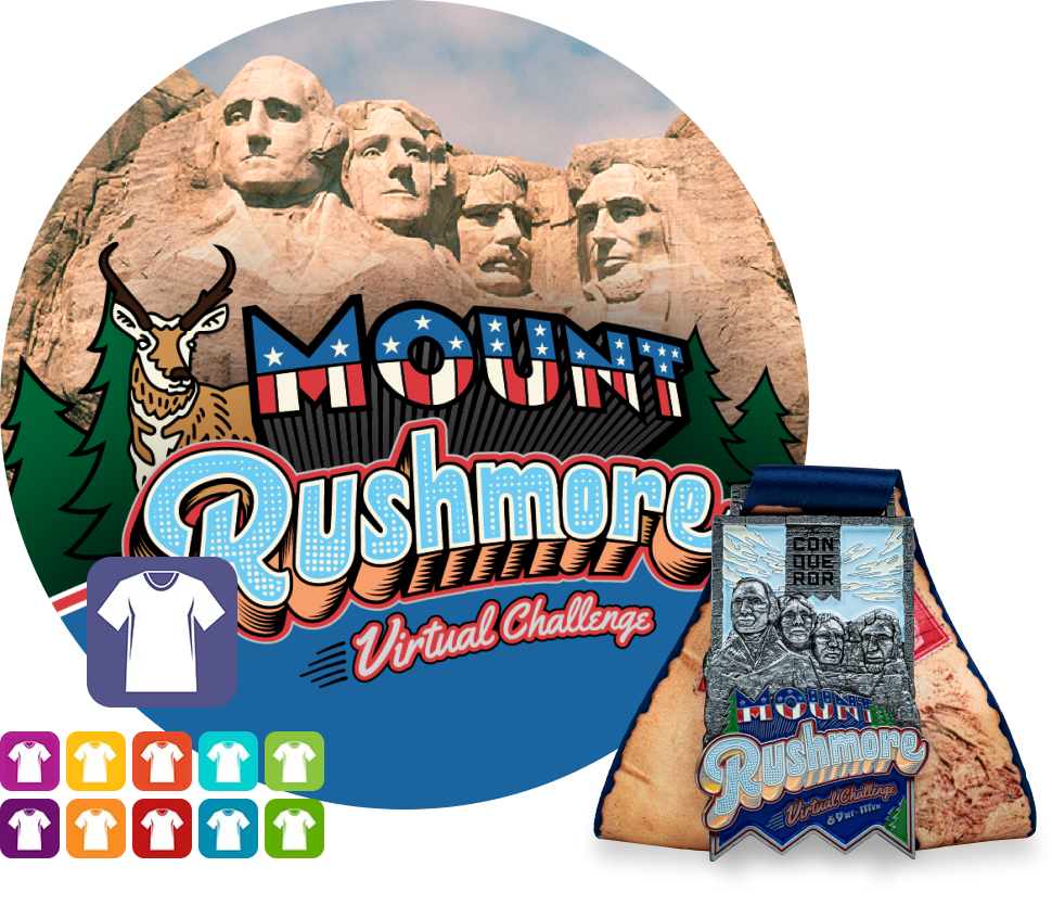 Sign up for Mount Rushmore Virtual Challenge 